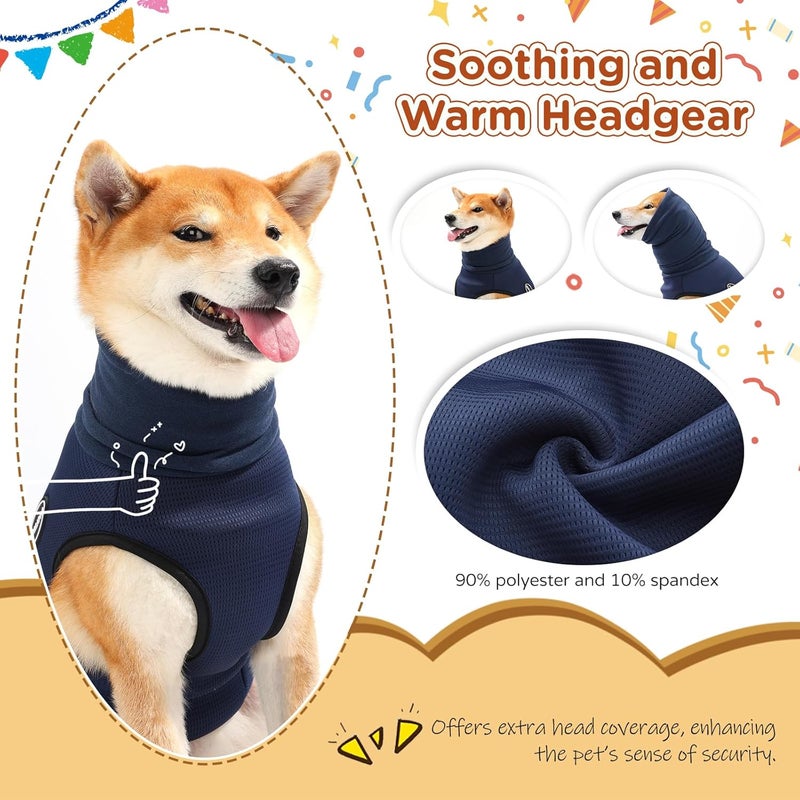 AOOLMOL Dog Anxiety Vest and Coat, Vet Visits and Separation - Keep Pet Calm, Dog Jacket for Thunder, Fireworks, Anti Anxiety Vest for Dogs and Cat Body and Ear - Image 3